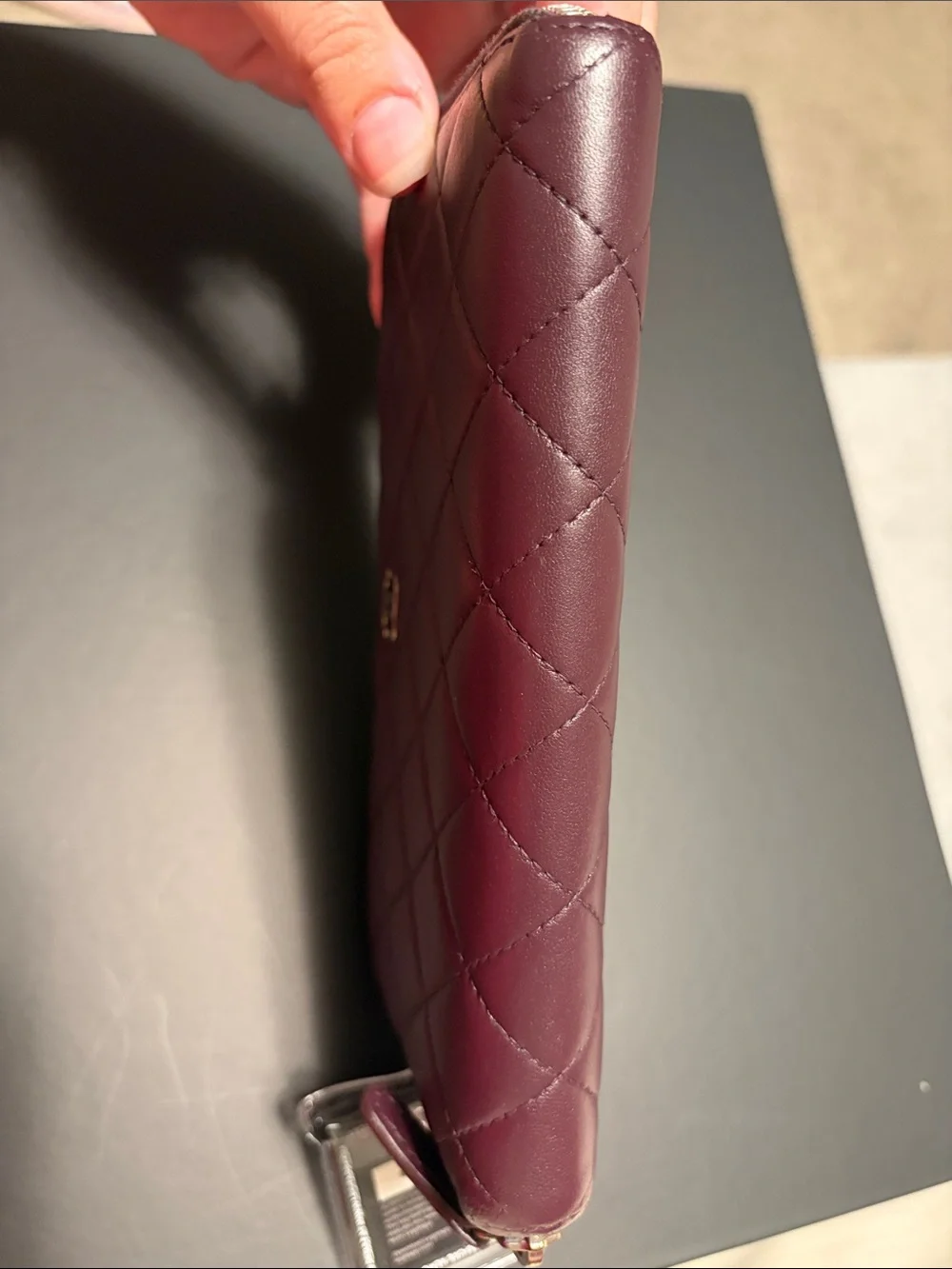 CHANEL Quilted Zip Wallet